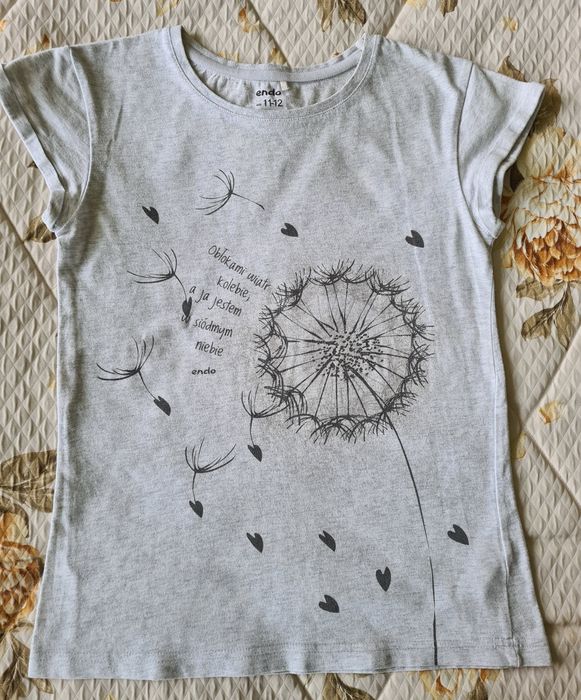T-shirt koszulka Endo 152 szara dmuchawce