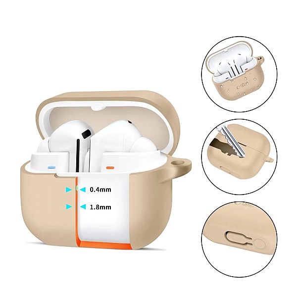 Etui Tech-Protect Silicone Hook na Samsung Galaxy Buds 3 / 3 Pro - brą