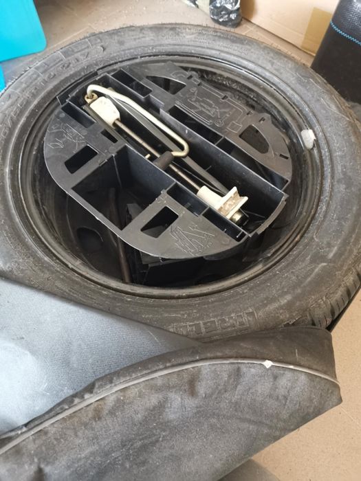 Koło dojazdowe peugeot 16 cali, lewarek, pokrowiec