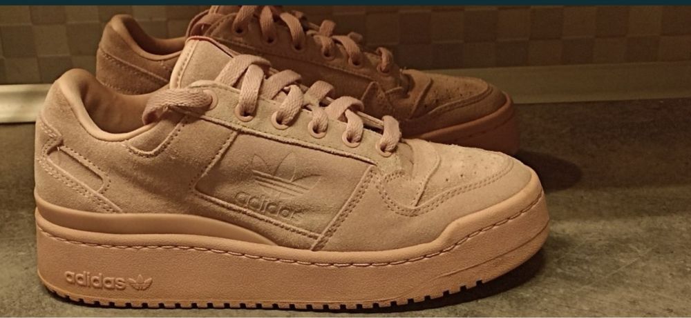 Pudrowy róż adidas forum bold sneakersy 38 2/3