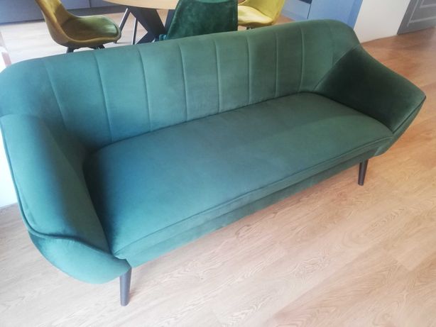 Sofa tapicerowana trzyosobowa zielona
