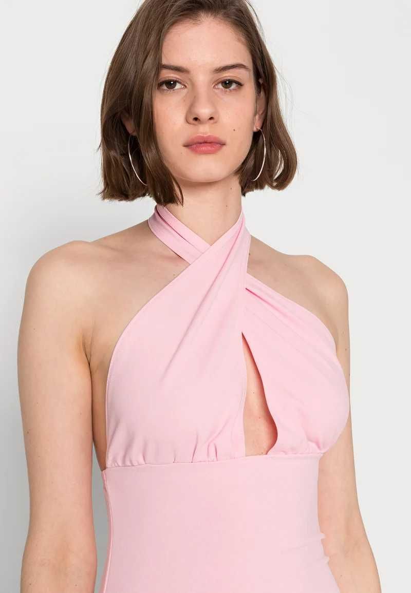 Missguided długa sukienka maxi różowa długa 46 3xl