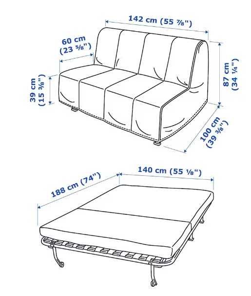 Sofa rozkładana (2-osobowa)