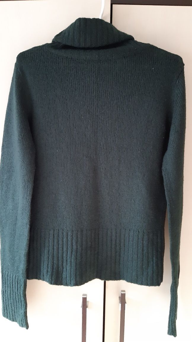 Sweter Vintage butelkowa zieleń M