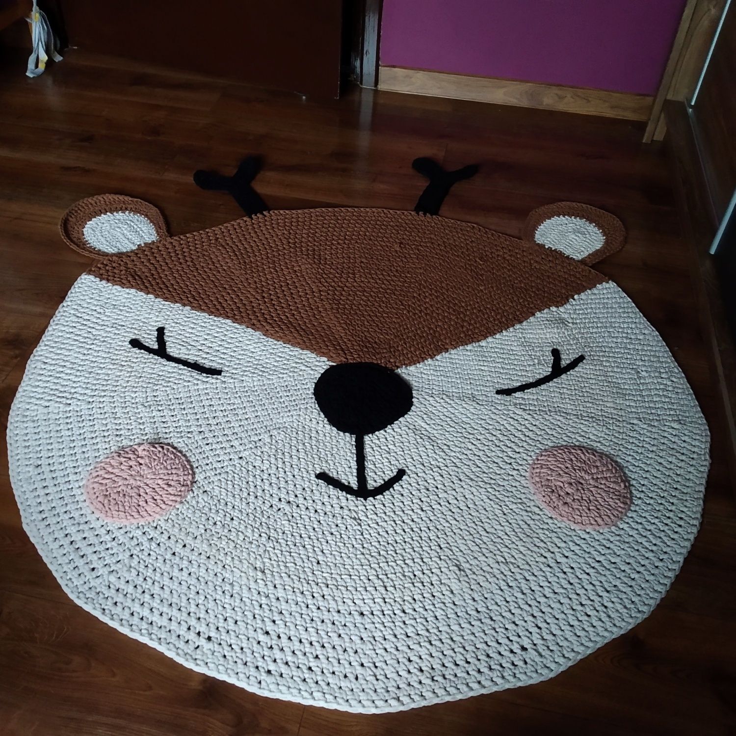 Dywan sarenka, miś, królik, lew itp. sznurek bawełniany średnica 90 cm