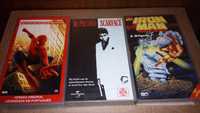 cassete vhs homem aranha da marvel, alpacino scarface