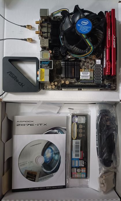 Комплект Asrock Z87E-ITX c Wi-fi+Bluetooth,i5-4460,ОЗУ16,SSD mSATA 128