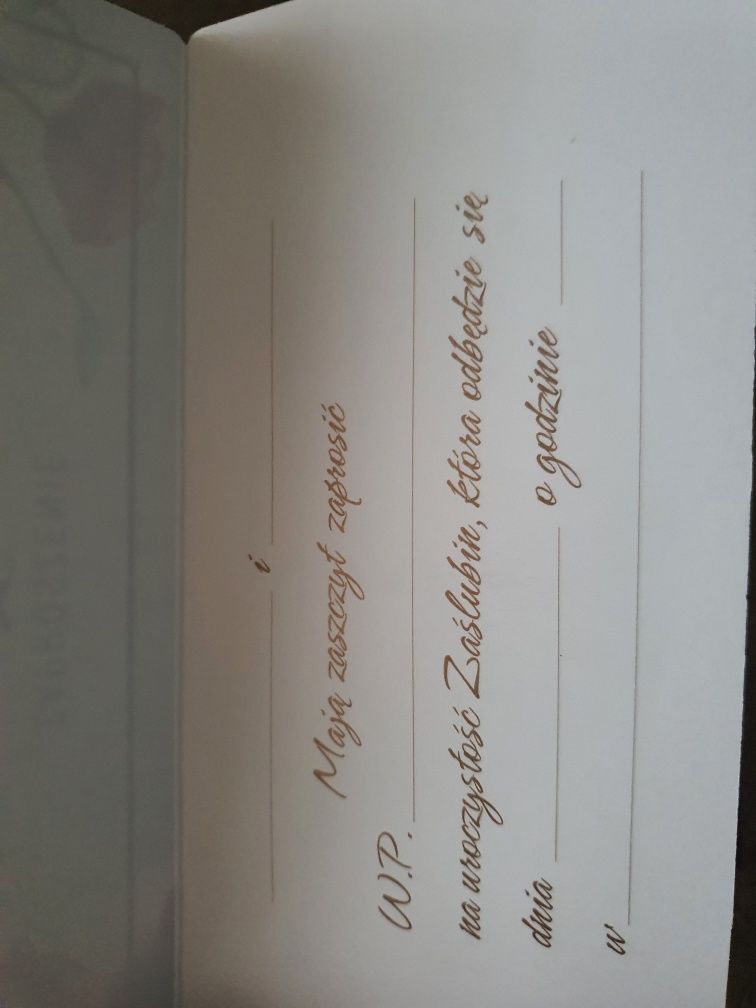 Zaproszenia na ślub złote czerwone maki do samodzielnego wypisania