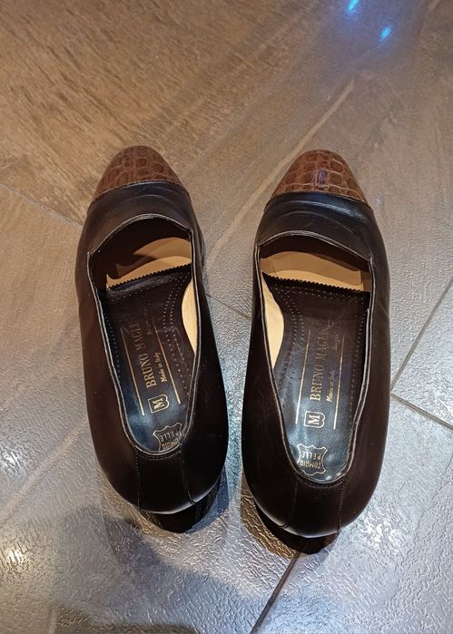 Półbuty, mokasyny włoskie 38, skóra naturalna