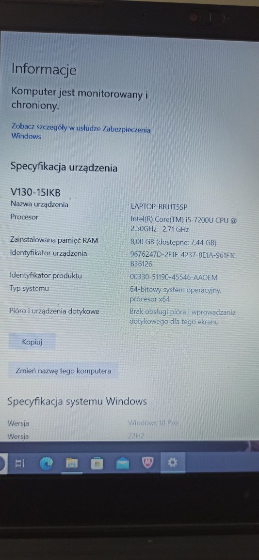 Laptop lenovo v130-15ikb / notebook