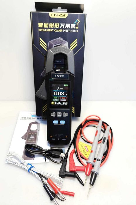 Токовые клещи мультиметр FNIRSI DMC-100 с термопарой AC/DC