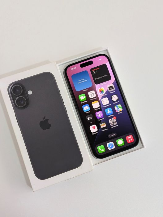 NEW! Apple iPhone 16 128Gb Black 0 циклів | Айфон 16 128гб Неверлок