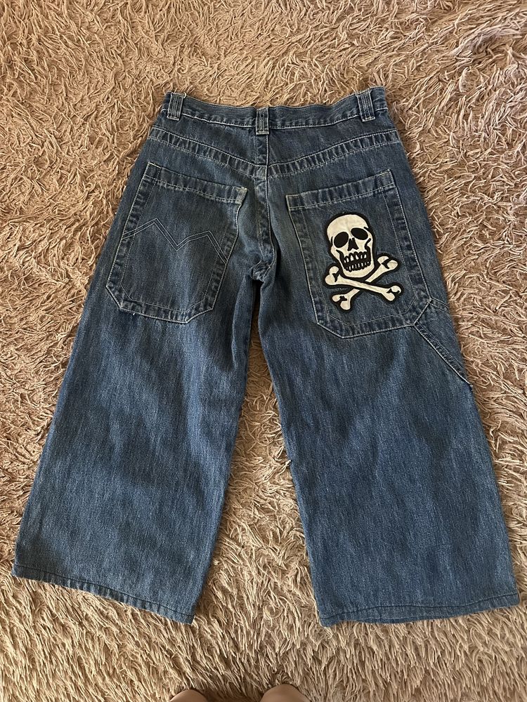 Джинсовые шорт y2k rap sk8 jeans