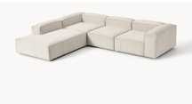 Sofa narożna modułowa XL 4-osobowa ze sztruksu Lennon