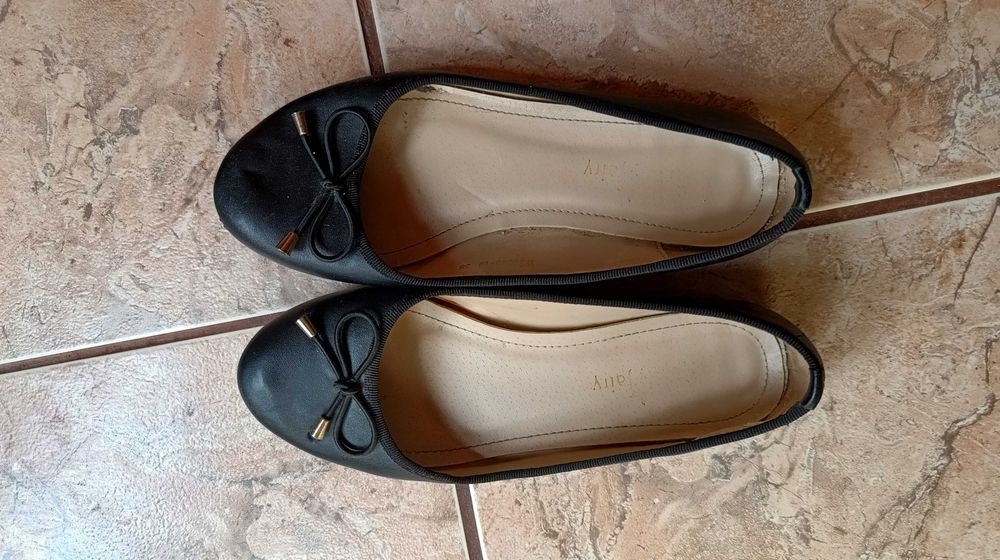 Czarne Baleriny z kokardkami rozm. 38