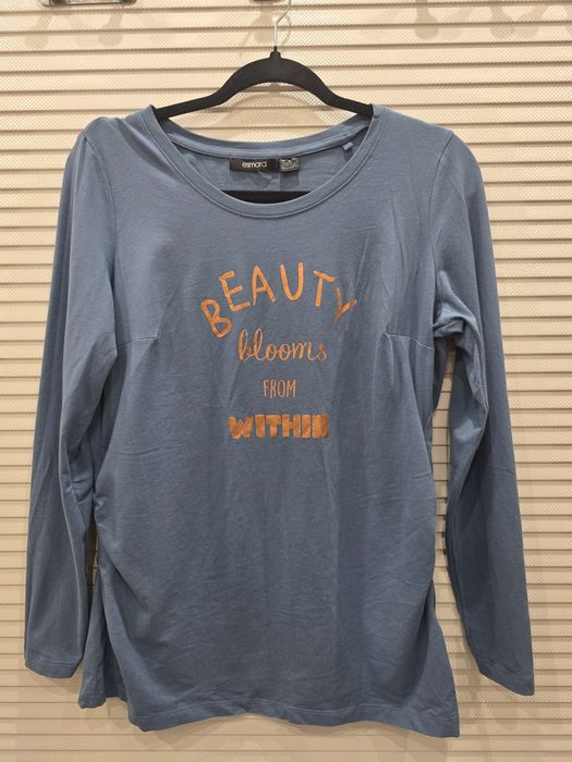 Nowa bluzka ciążowa z długimi rękawami bawełna napis Esmara rozmiar 40