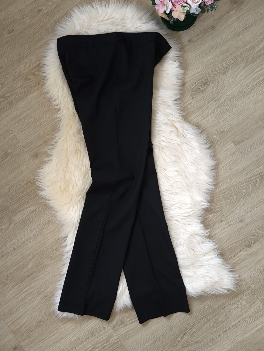 Massimo Dutti eleganckie czarne klasyczne spodnie M