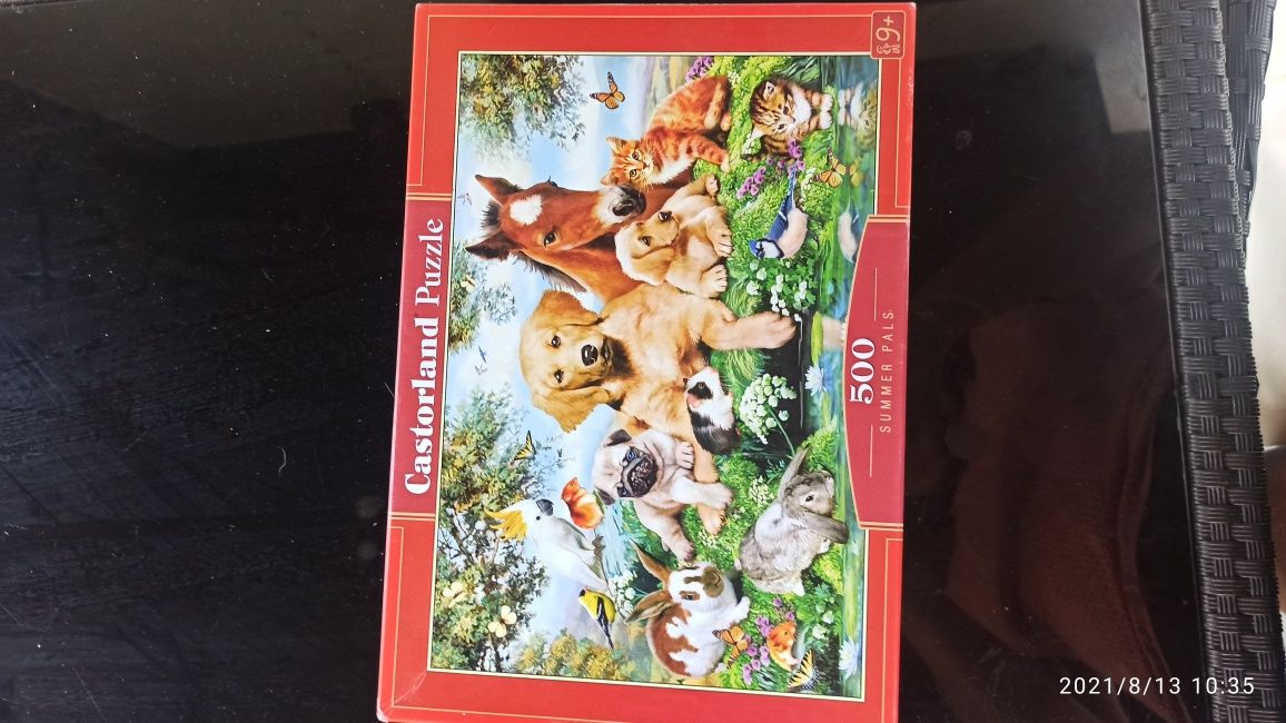 Puzzle Castorland Puppies pieski  300 i 500 zwierzęta kotki,konik