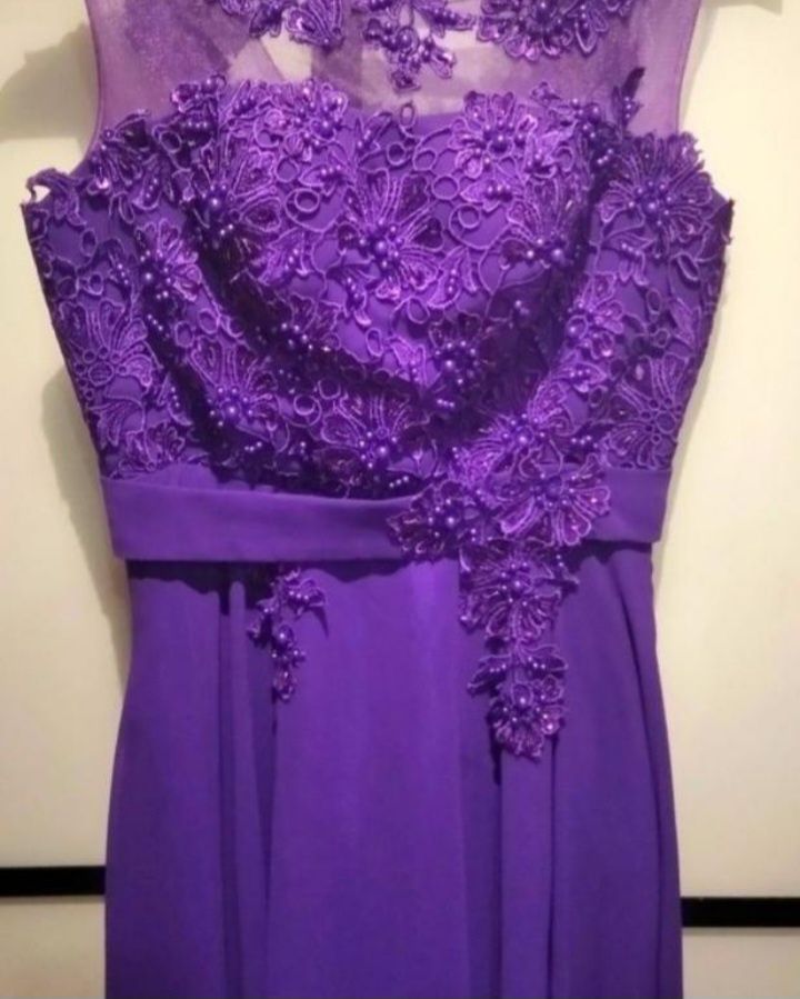 Выпускное,эксклюзивное платье в пол с кружевом,р.XS-S