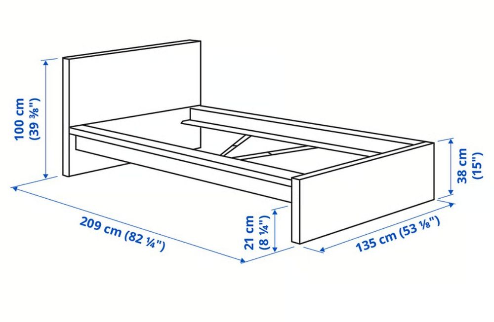 rama łóżka MALM 120x200 cm nowa