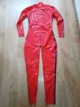 998B/ Catsuit Przebranie Sylwester kombinezon lateks latex czerwień M