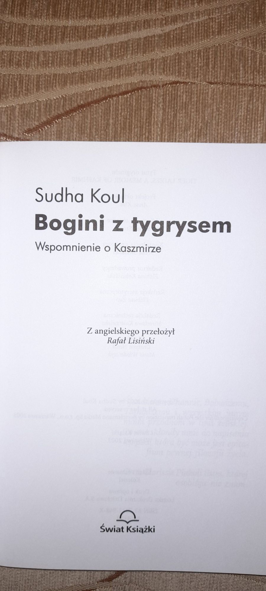 Bogini z tygrysem (wspomnienie o Kaszmirze) - Sudha Koul 2003