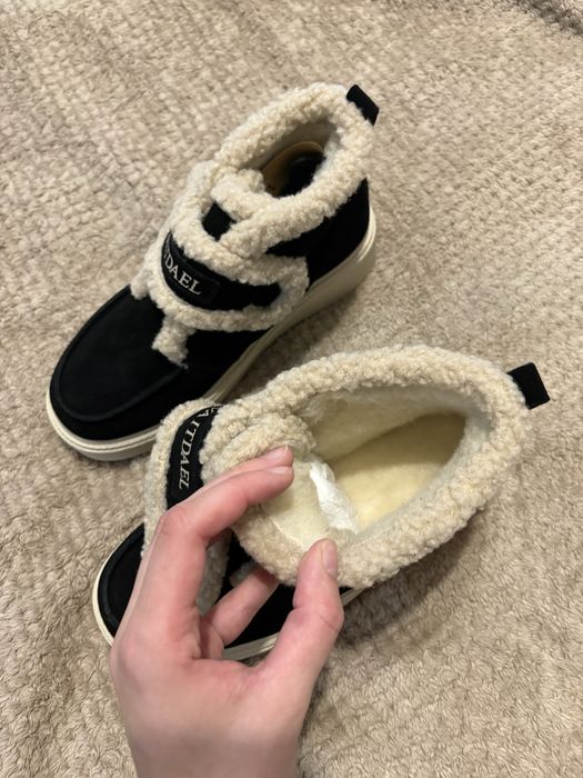 Зимові черевики жіночі натуральна замша платформа липучці 36 37 39 40