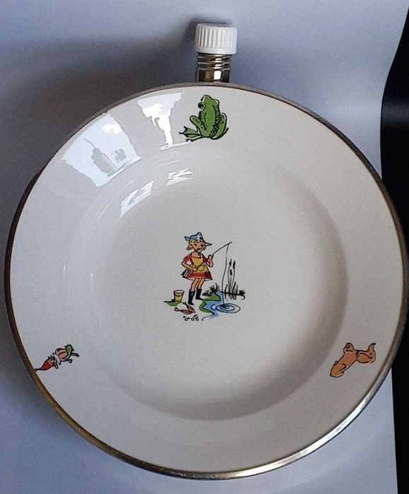 Дитяча Тарілка з підігрівом. Порцеляна Вінтаж 1960рр