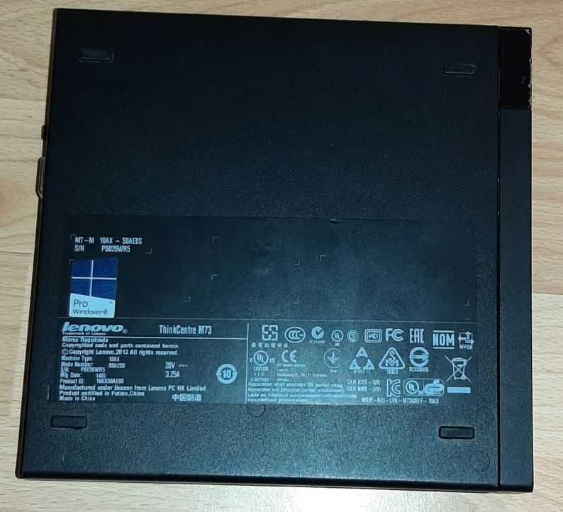 Lenovo M73 Tiny - Pentium 2,6 GHz - 8GB - 140GB SSD Klawiatura Mysz