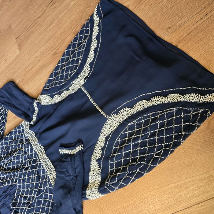 Sukienka Maya l 40 perły długi rękaw asos wieczorowa koktajlowa