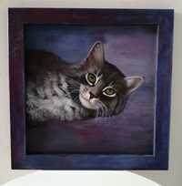 Obraz akrylowy kot 30x30