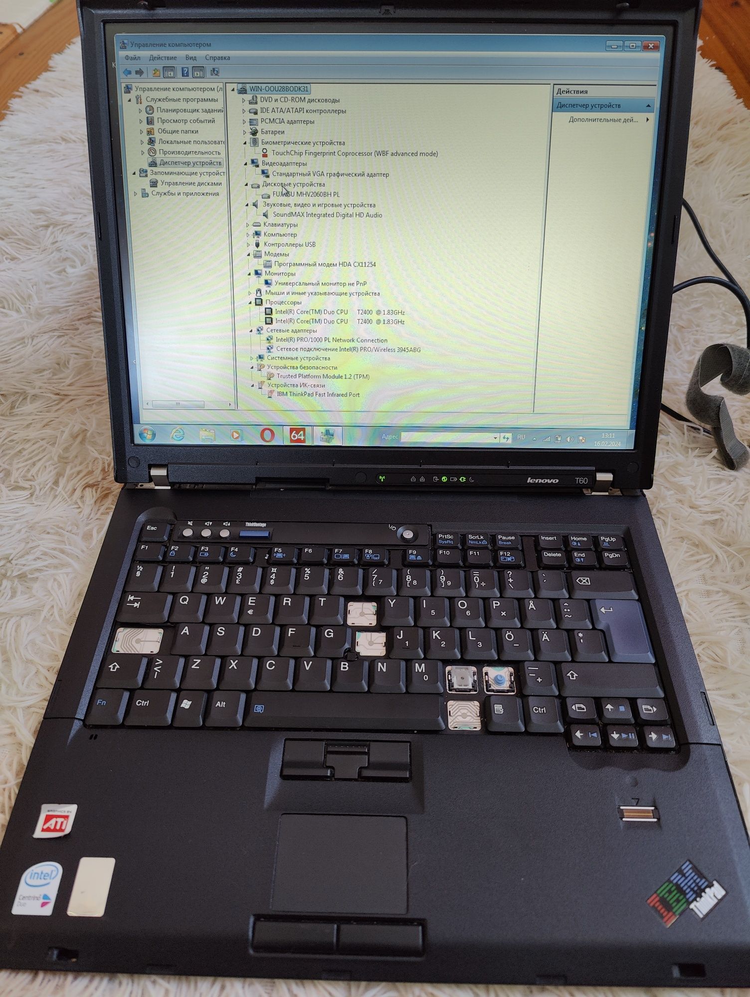 Ноутбук Lenovo IBM ThinkPad T60