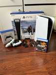 Konsola PlayStation 5 z napędem, 2 pady, kable, pudełko, gra