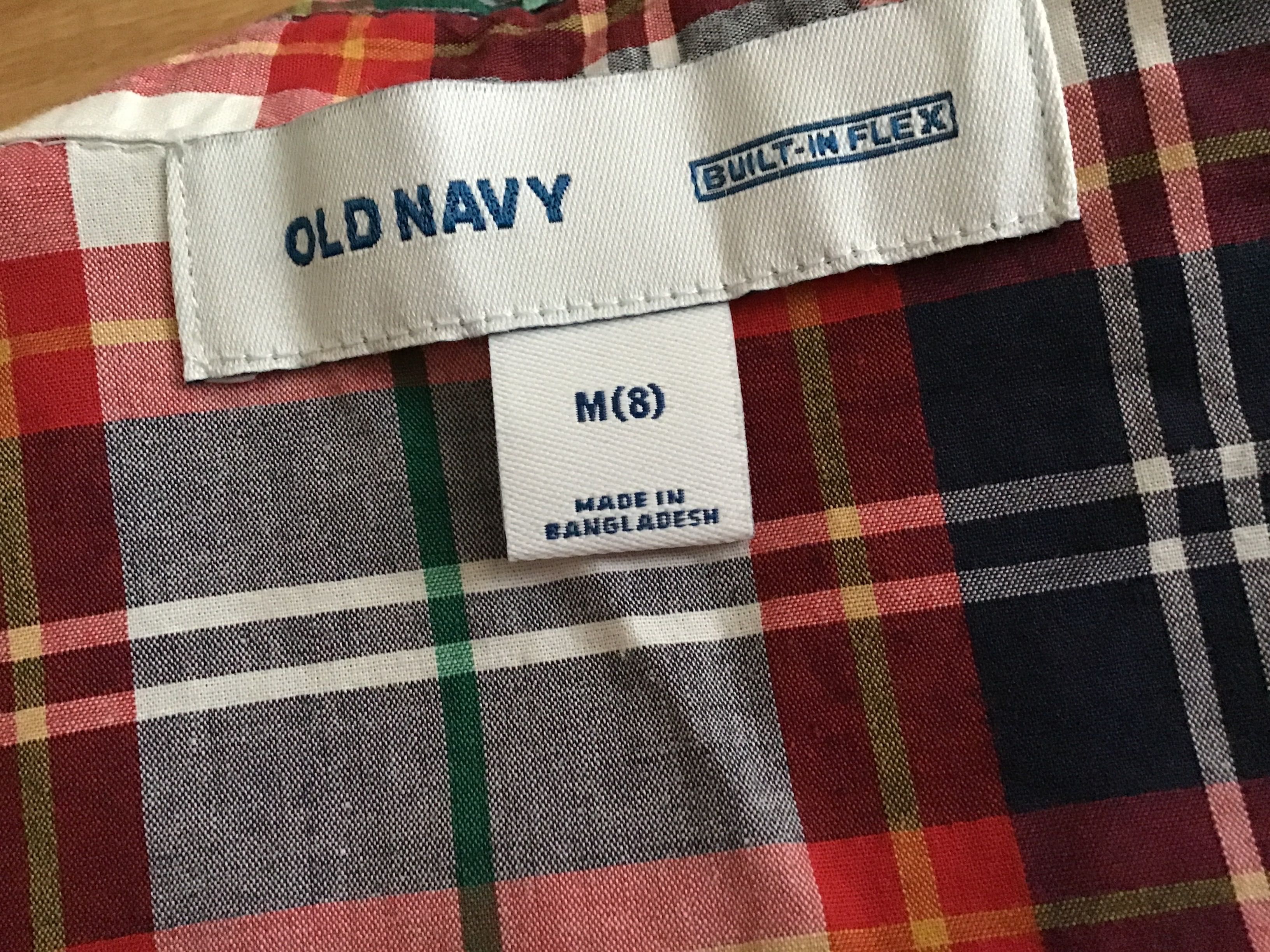 Koszula w kratkę b. elegancka dla chłopca 8 lat 128 cm OLD NAVY