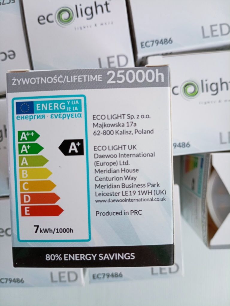 Żarówki LED 7w 570lm 240v