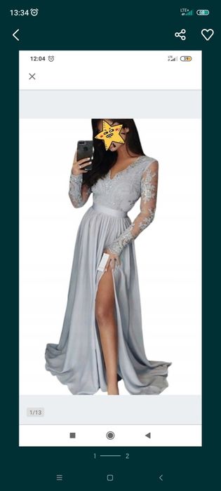 Sukienka Emo Luna szara 38