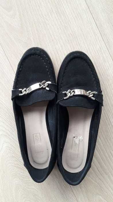 mokasyny czarne łańcuch 37 TopShop