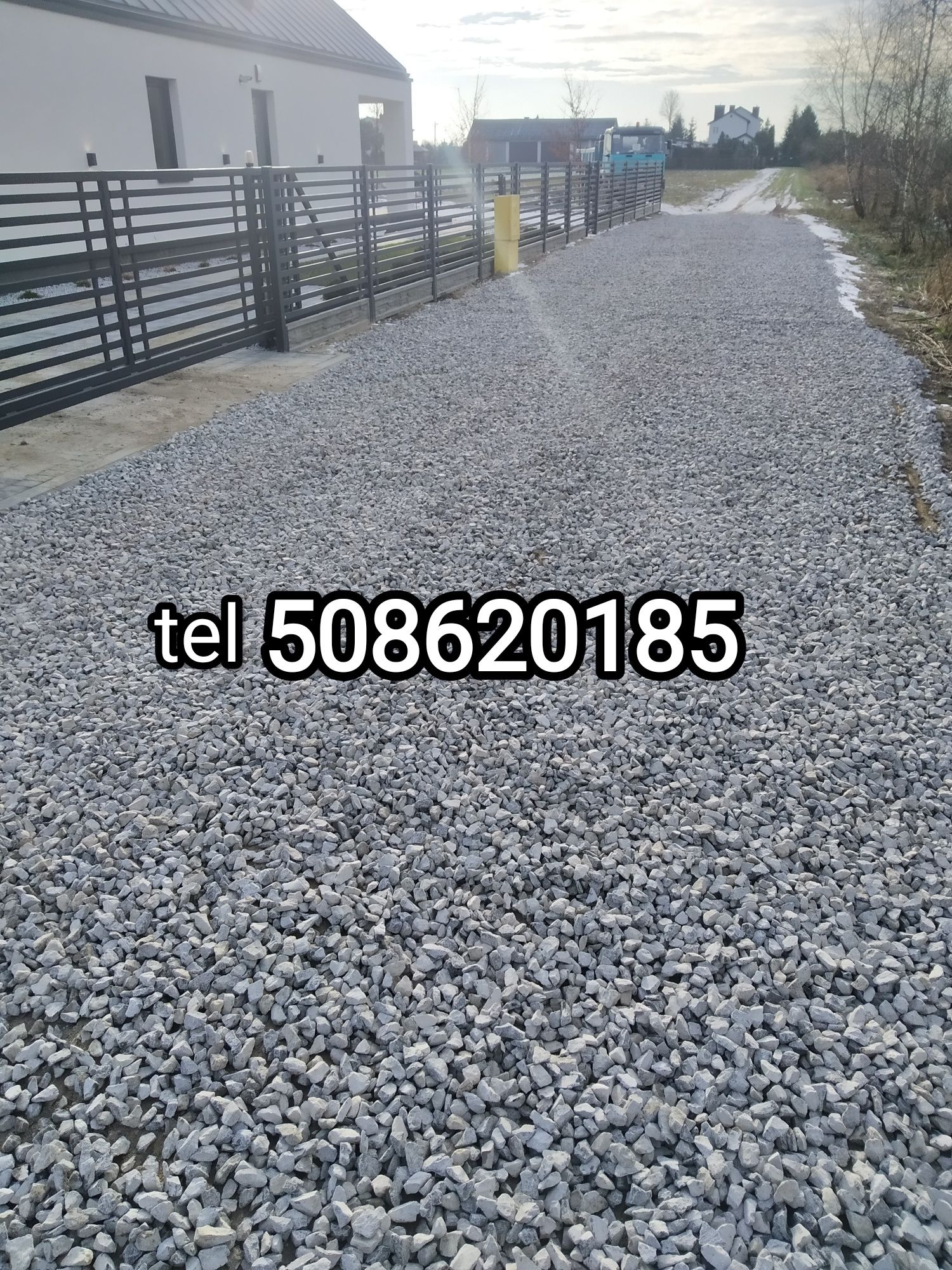 Żużel Gruby Szlaka Kruszywa Żwir Gruz Kruszony Ziemia  Polna Piach itp