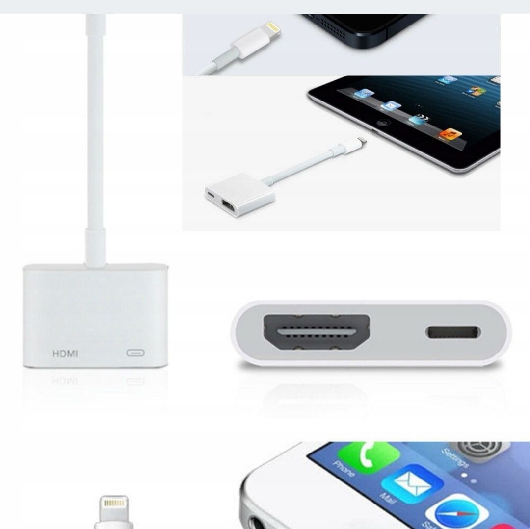 Adapter  Przejściówka LIGHTNING HDMI AV iPad iPhone