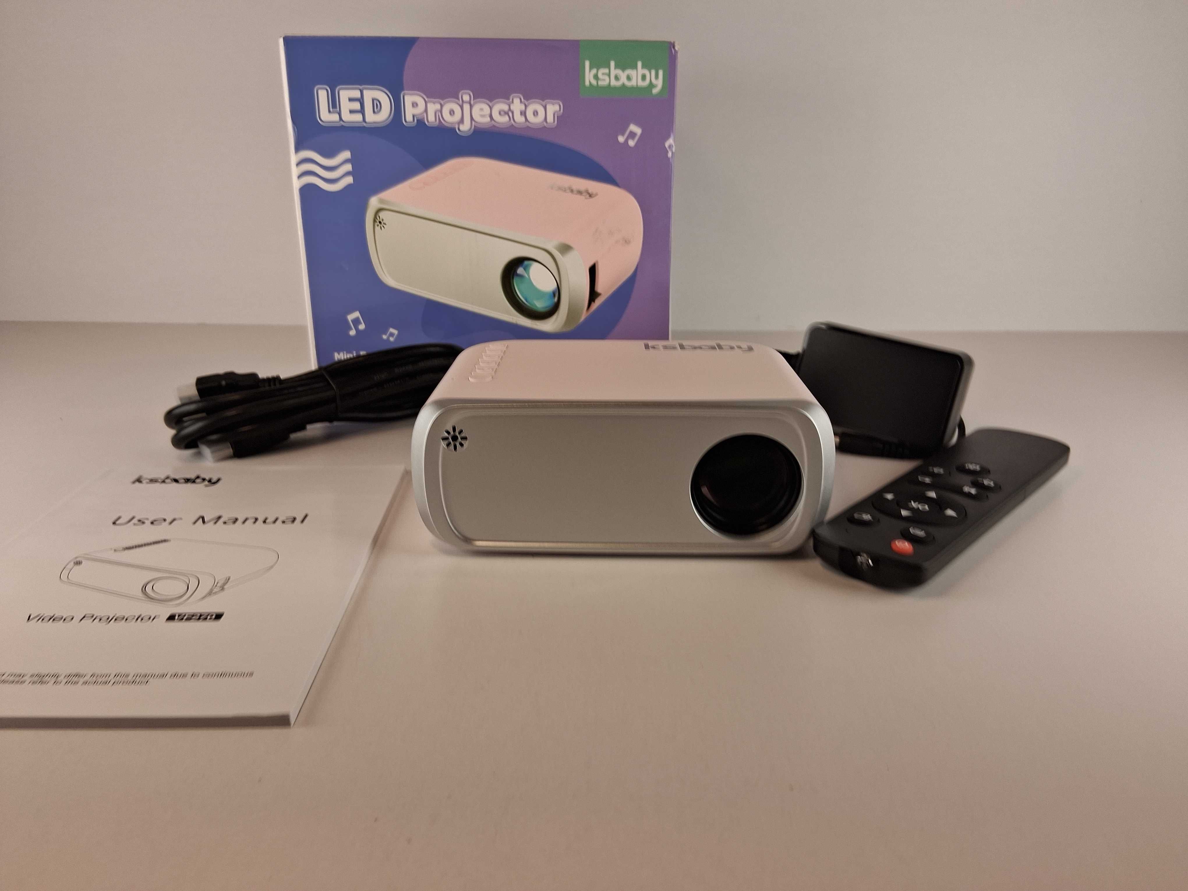 E211 Projektor LED Ksbaby VF270 z Pilotem i Zasilaczem
