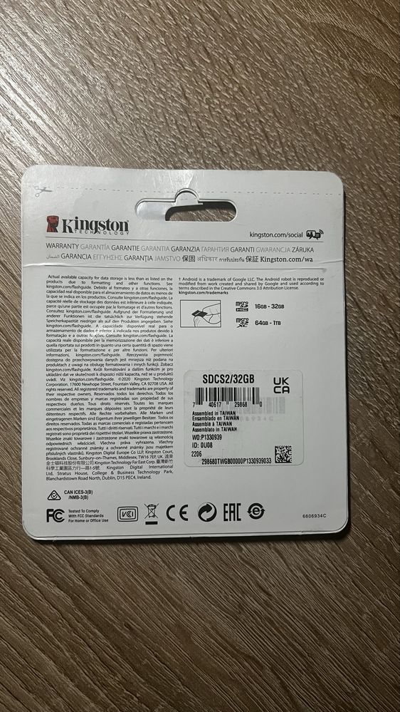 Карта пам'яті Kingston Canvas Select Plus microSDHC 32GB з адаптером