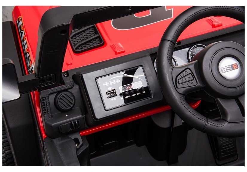 Autko na akumulator Jeep samochód dla dzieci PILOT SKÓRA Miękkie koła