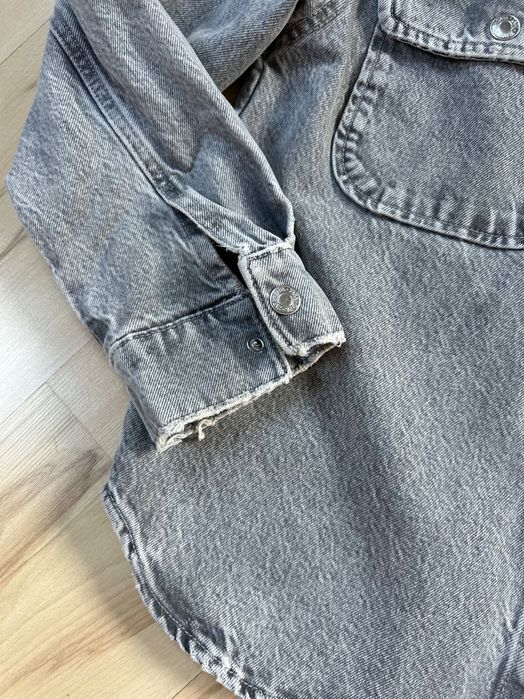 Kurtka jeansowa denim dżins szary Zara