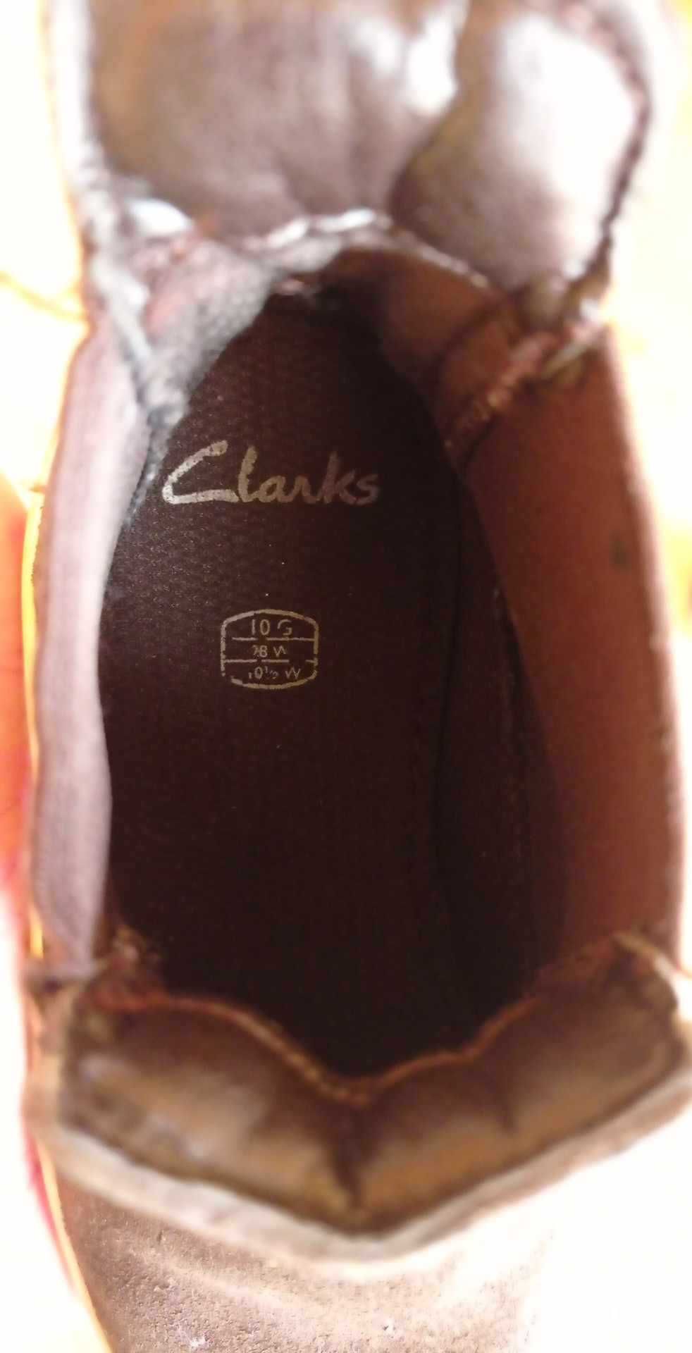 Clarks sztyblety botki trzewiki brązowe zamszowe r 28 wkładka 17cm