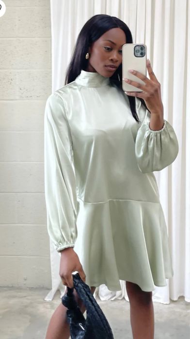 Плаття міні сатин