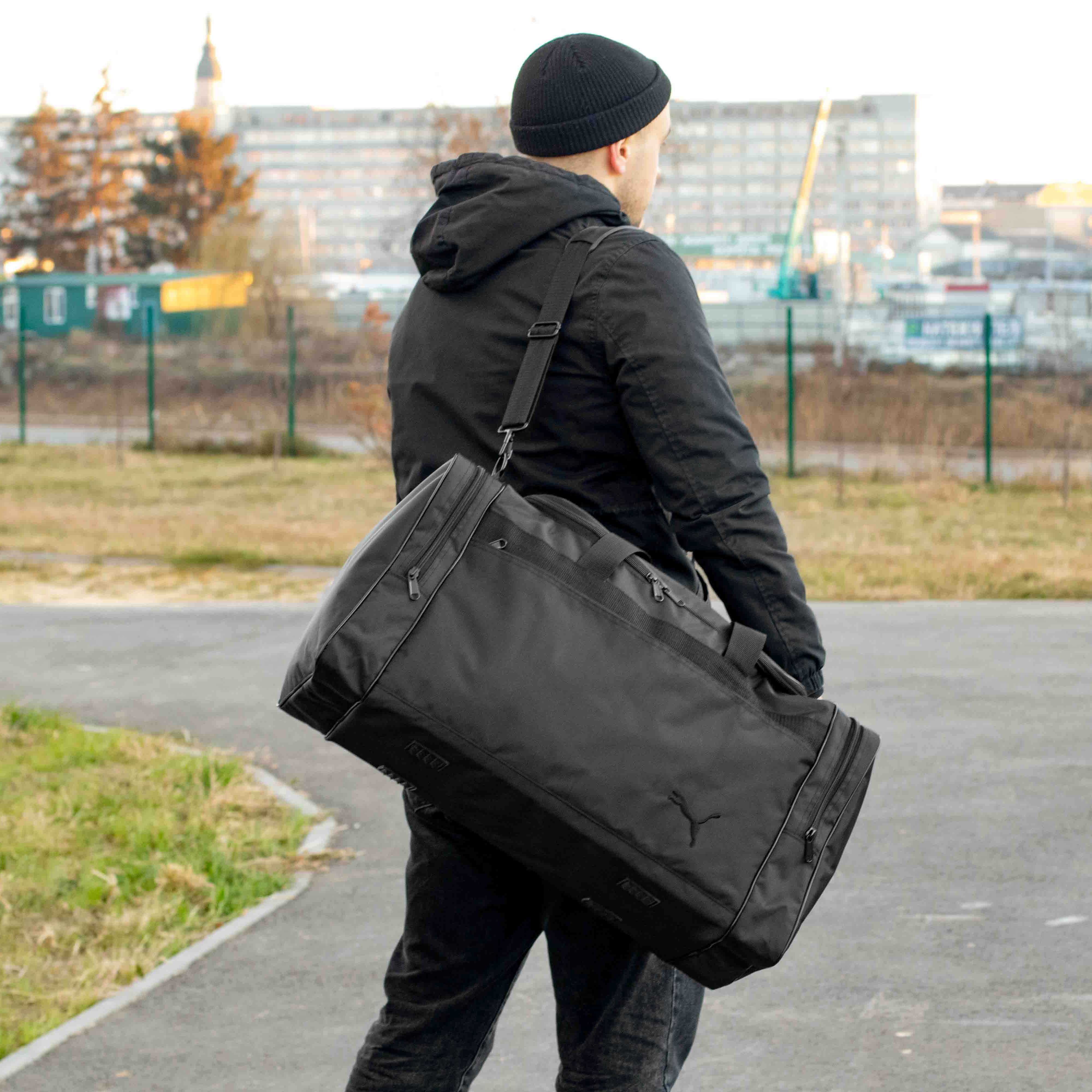 Спортивная сумка дорожная Puma черная на 60 литров