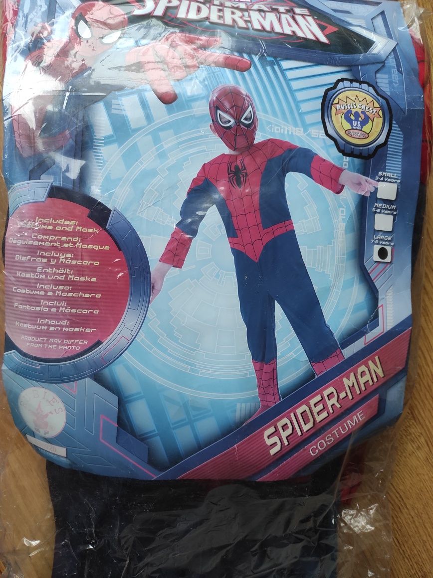 Przebranie Spiderman, 7/8 lat. Proszę przeczytać opis