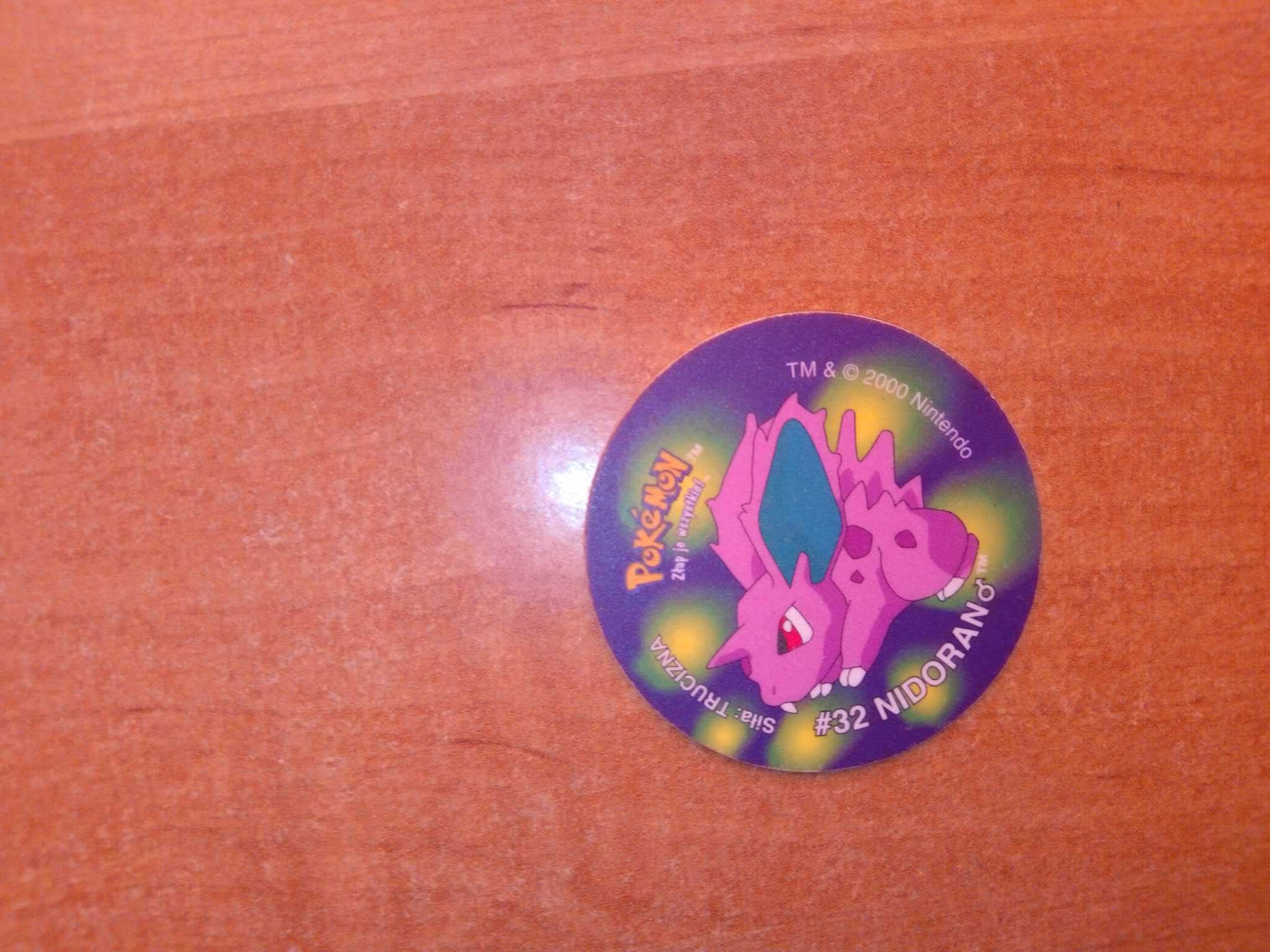 Pokemon Tazo Tazos #32 Nidoran Lays 2000 No 13 Złap je wszystkie