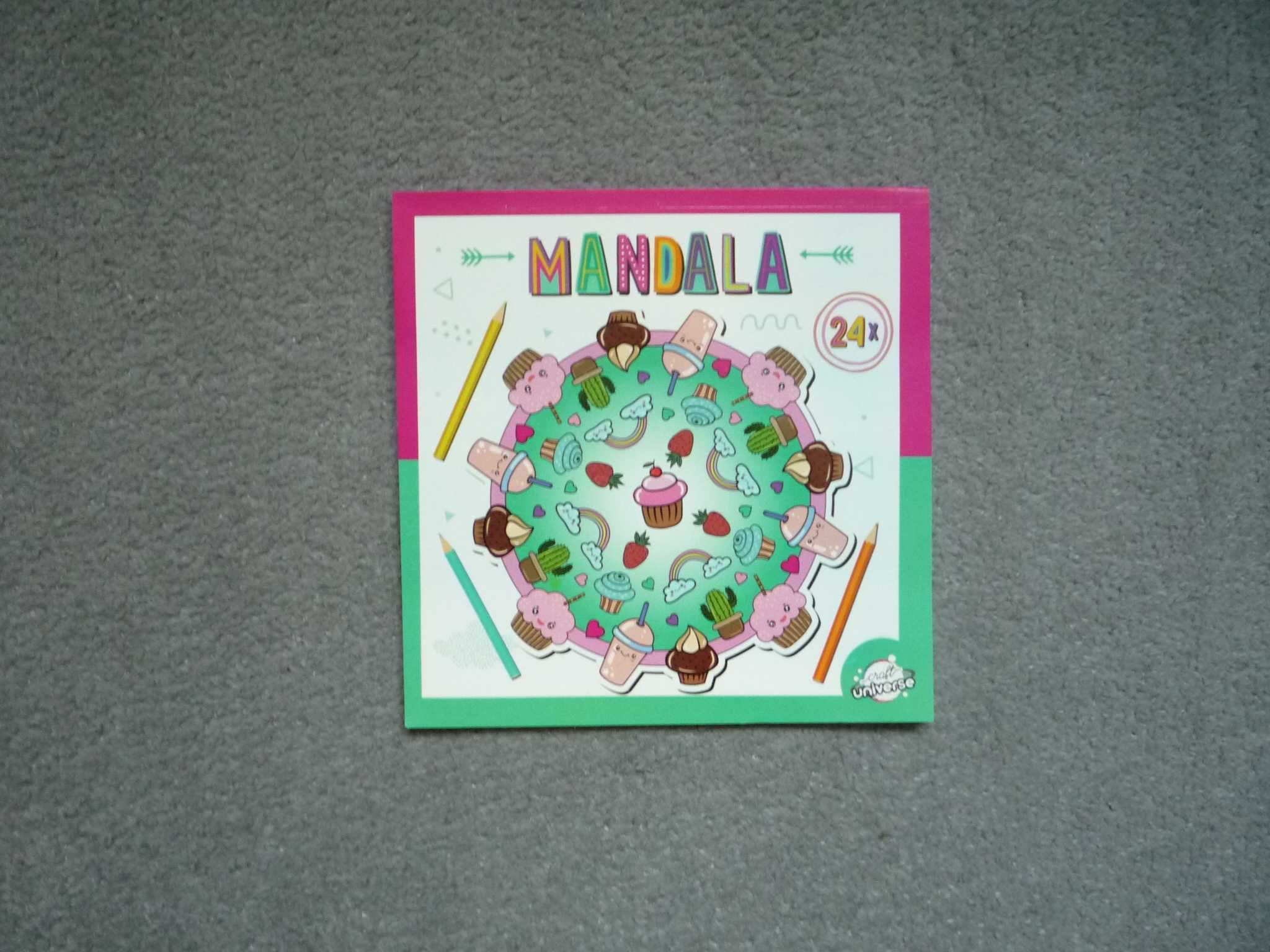 Mandala 20x20cm Kolorowanka torty lody ciasteczka desery
