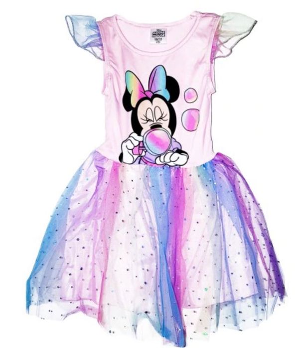 Sukienka z tiulem i brokatem MYSZKA MINNIE NOWA 116/122